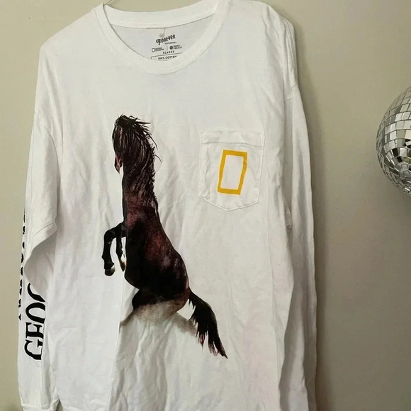 NWOT Parks Project X National Geographic Wild Horses Long Sleeve Tee Size XL - Picture 2 of 12